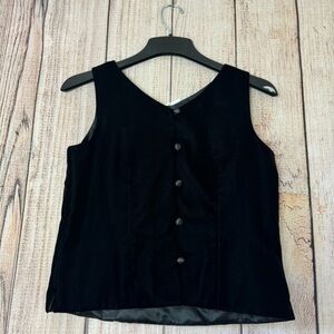 Vintage Talbots Womens Sleeveless velvet blouse size 10